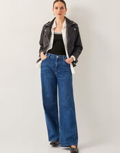 Tate Crochet Trim Tank Top, Black (BLACK), large