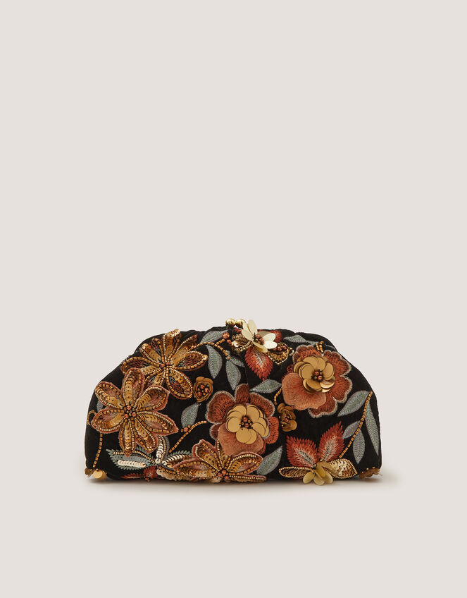 Ren Floral Embellished Clutch Bag, , large