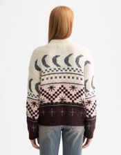 Scotch & Soda Metallic Celestial Fair Isle Jumper, Multi (MULTI), large