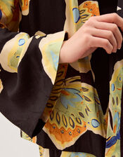 Clemence Aurelie Butterfly Kimono Jacket, Black (BLACK), large