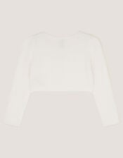 Phoebe Pearl Trim Cardigan, Ivory (IVORY), large