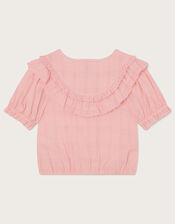 Boutique Netta Lace Insert Top, Pink (PINK), large