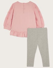 Baby Flower Star Sweat Top and Legging Set, Pink (PINK), large