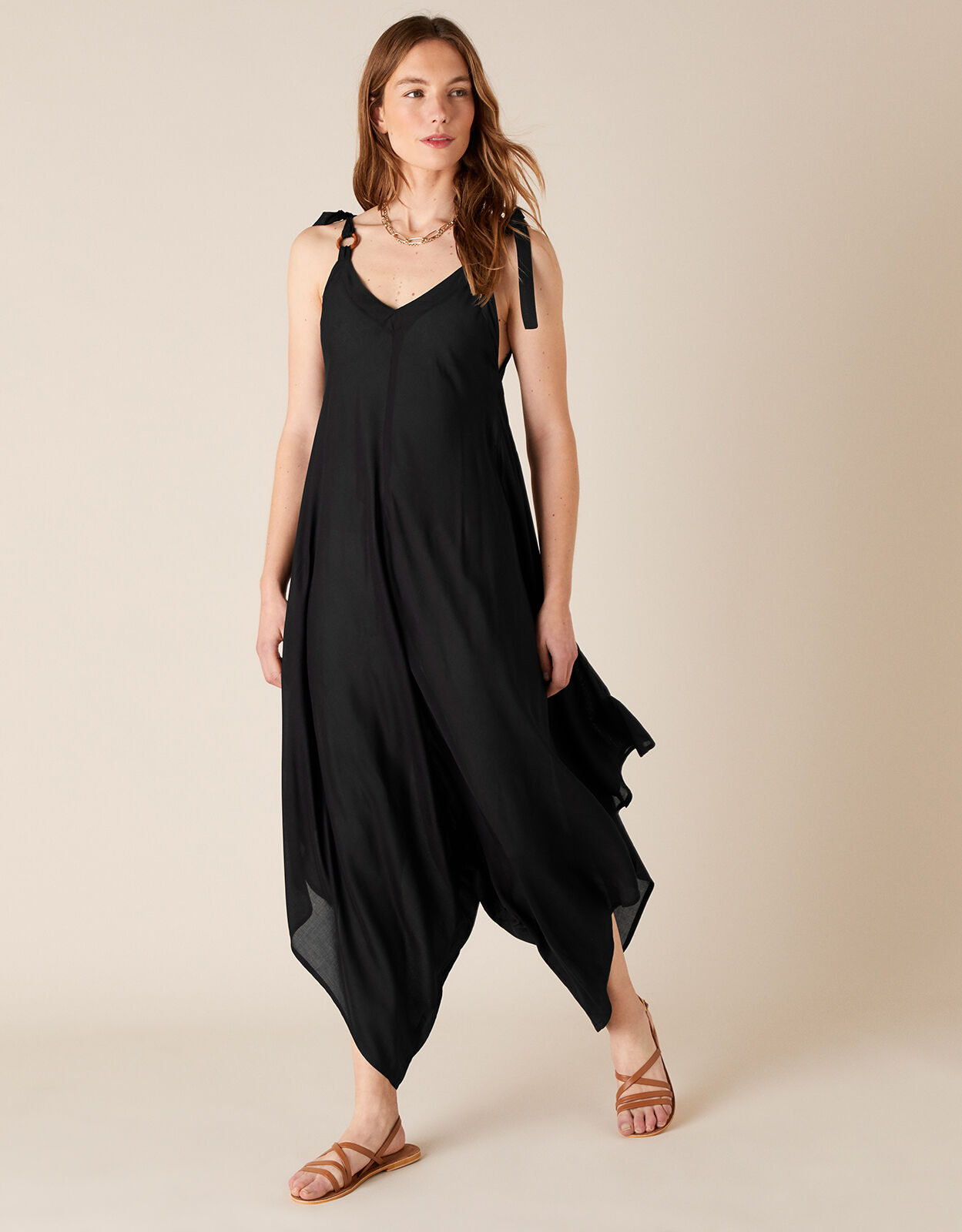 Monsoon black jumpsuit shop