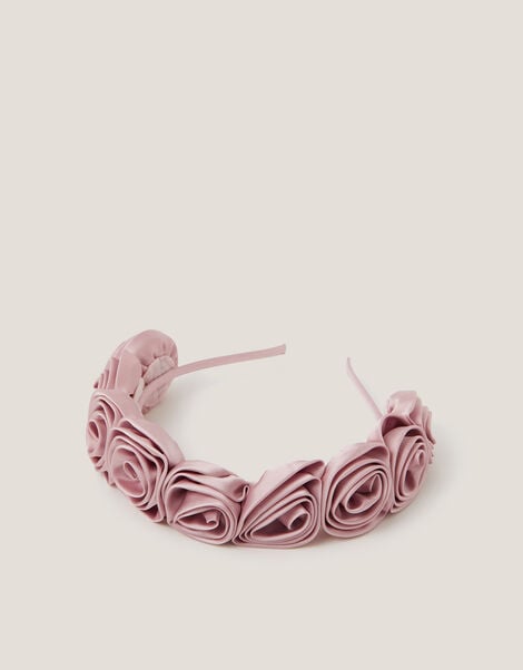 Rosette Satin Headband, , large
