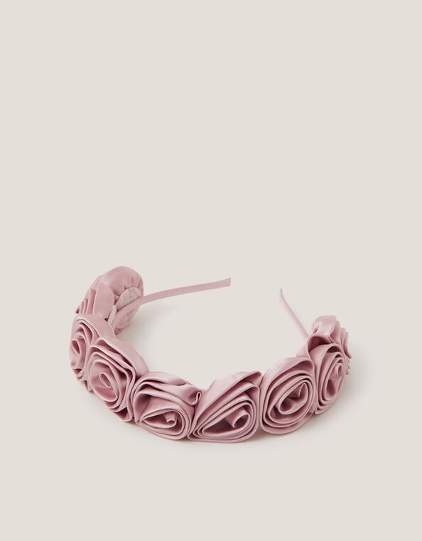 Rosette Satin Headband, , large