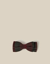 Tartan Bow Hair Clip, , large