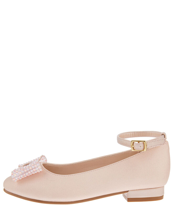 Bonnie Sparkle Bow Ballerina Pumps, Pink (PALE PINK), large