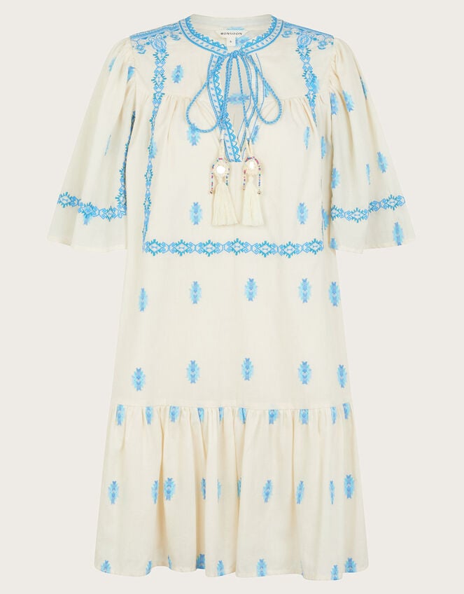 Jacinta Embroidered Kaftan, White (WHITE), large