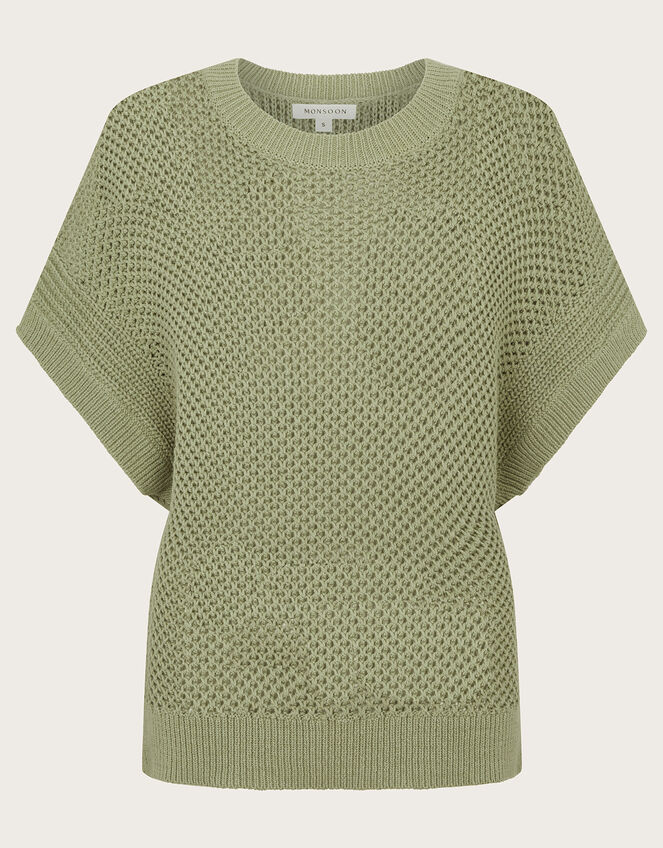 Sia Short Sleeve Jumper, Green (KHAKI), large
