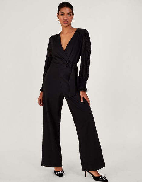 Penny Ponte Jumpsuit, Black (BLACK), large