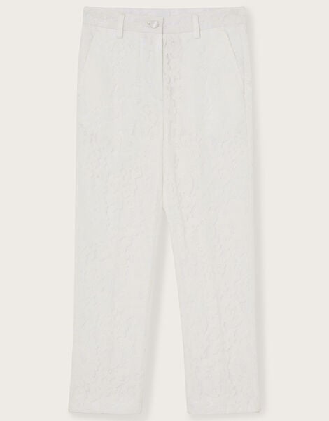 Brea Lace Bridesmaid Trousers, Ivory (IVORY), large