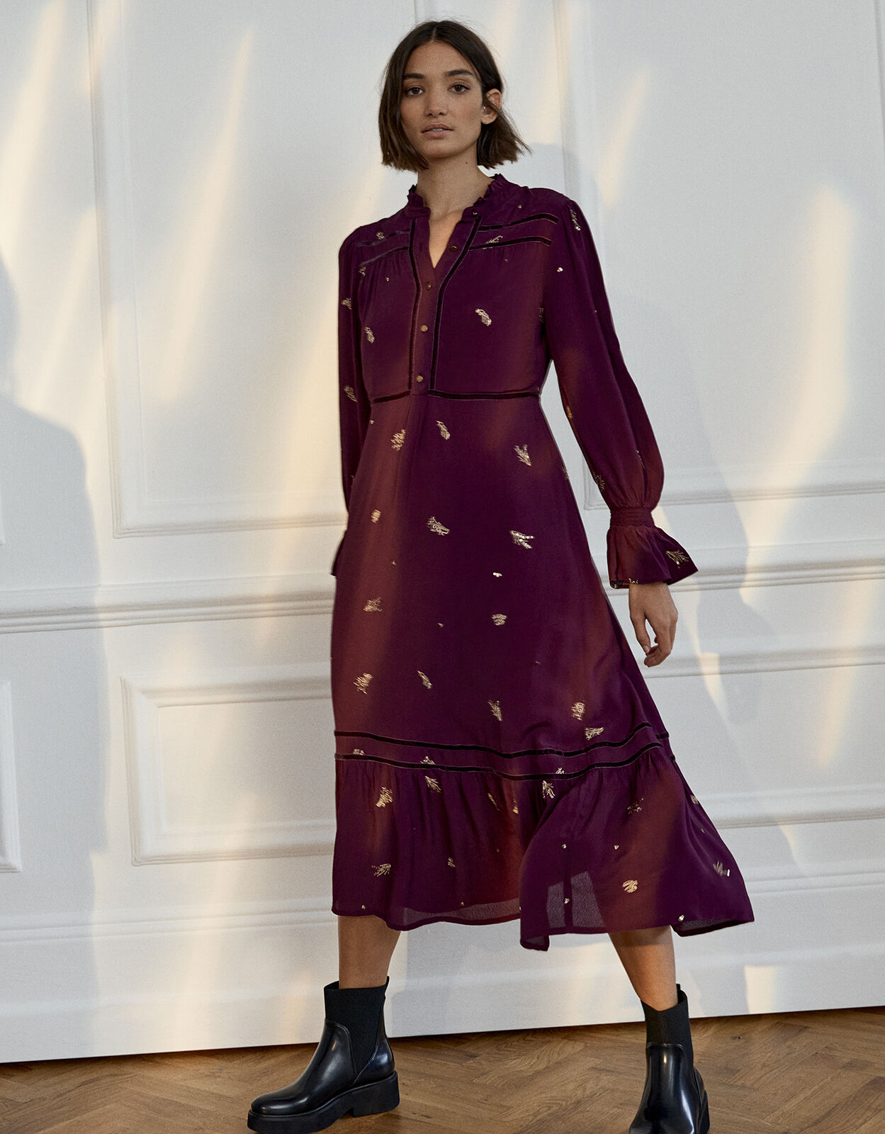 Monsoon purple dress cheap