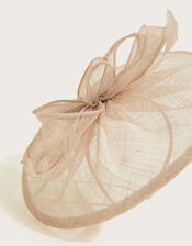 Bow Medium Disc Fascinator, Pink (BLUSH), large