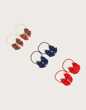 School Tartan Bow Hairbands 6 Pack, , large