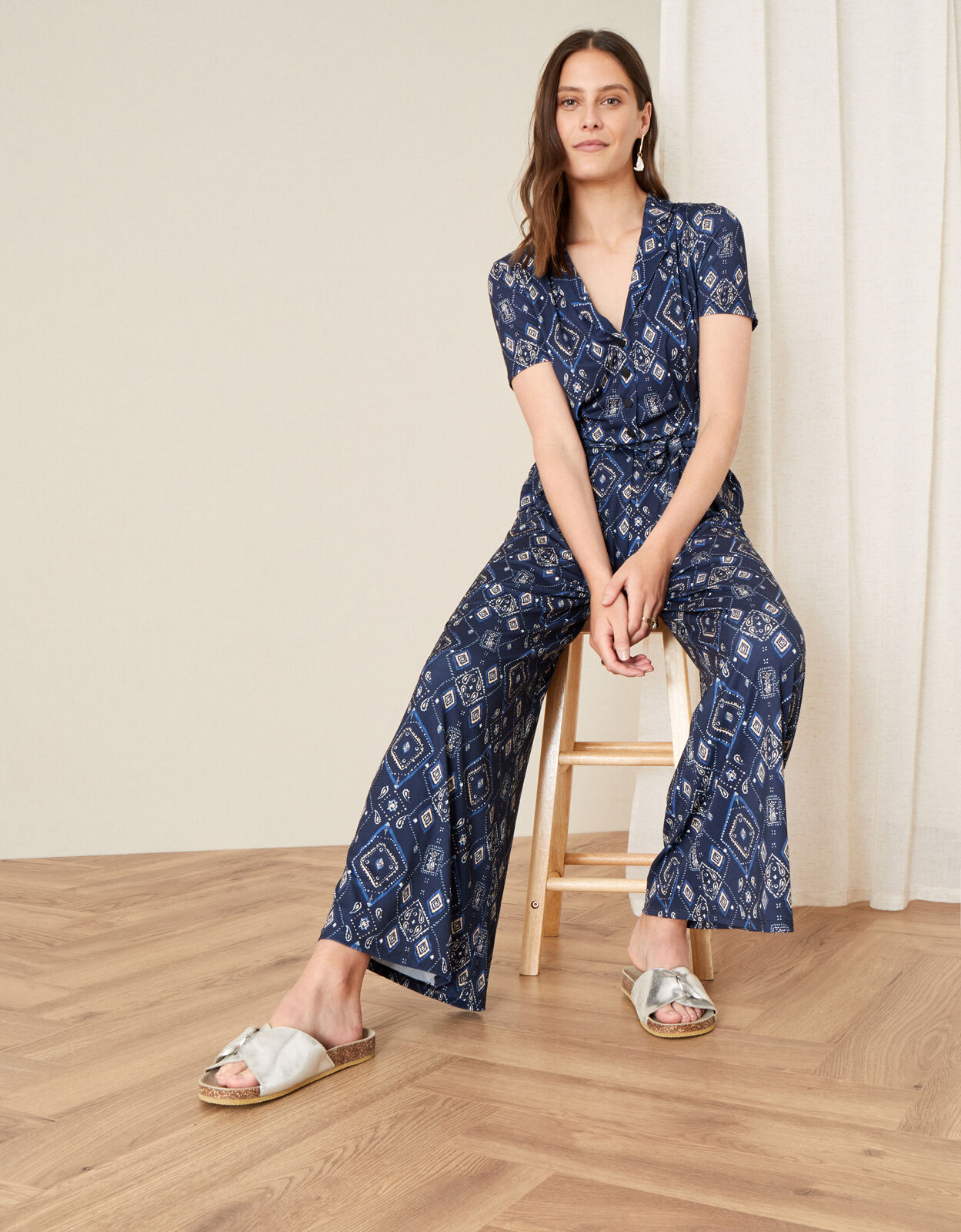 Monsoon outlet navy jumpsuit