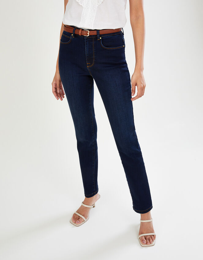 Azura Premium Short-Length Jeans, Blue (DARK BLUE), large