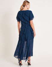 Renata Ruffle Maxi Dress, Blue (NAVY), large