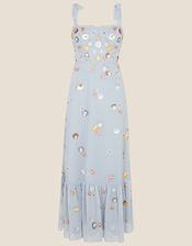 Mary Embellished Corset Dress, Blue (BLUE), large