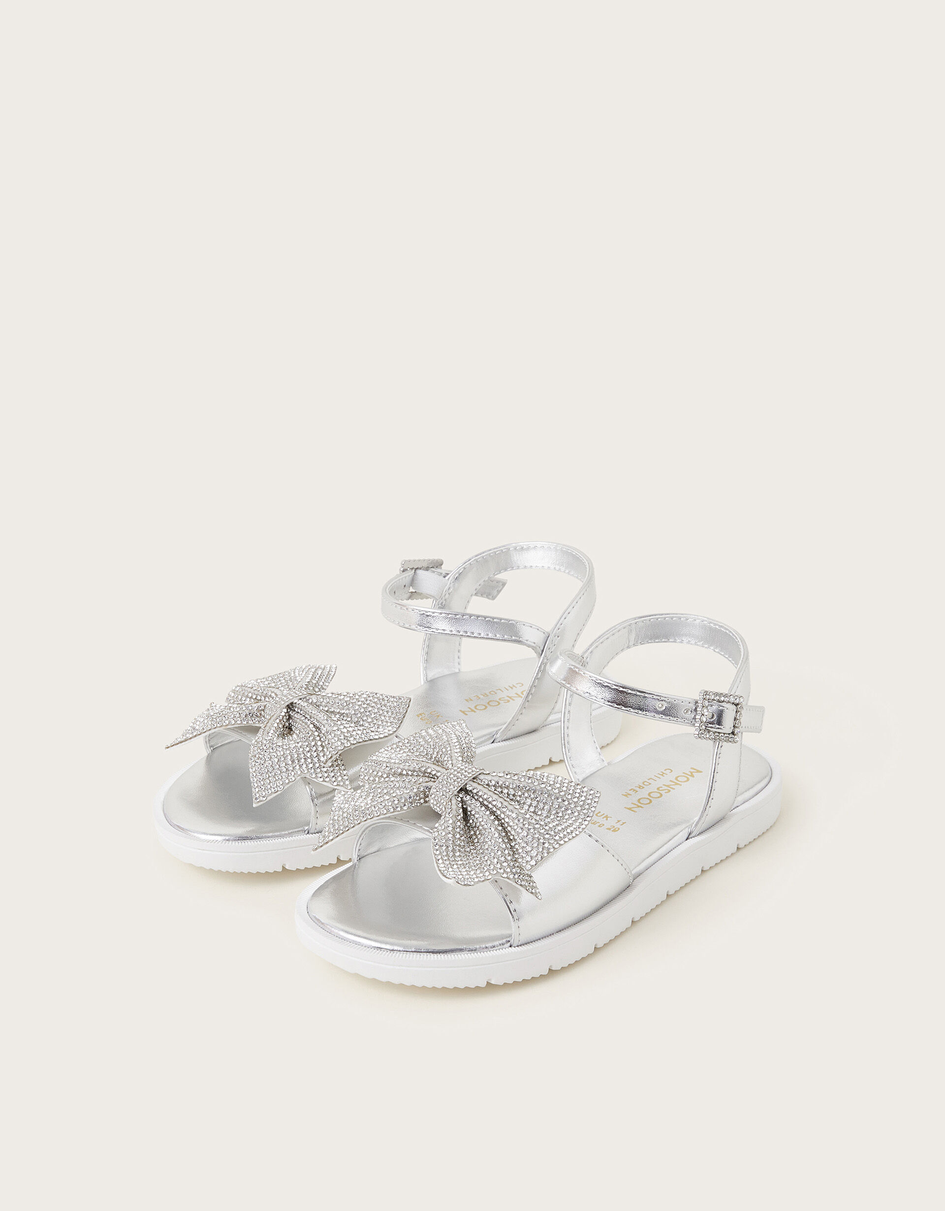 Childrens silver bridesmaid shoes deals