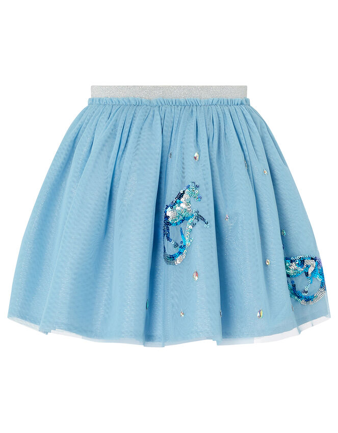 Disco Water Horse Sparkle Top and Skirt Set, Blue (BLUE), large