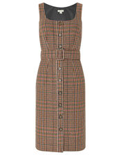 Patsy Check Dress, Brown (BROWN), large