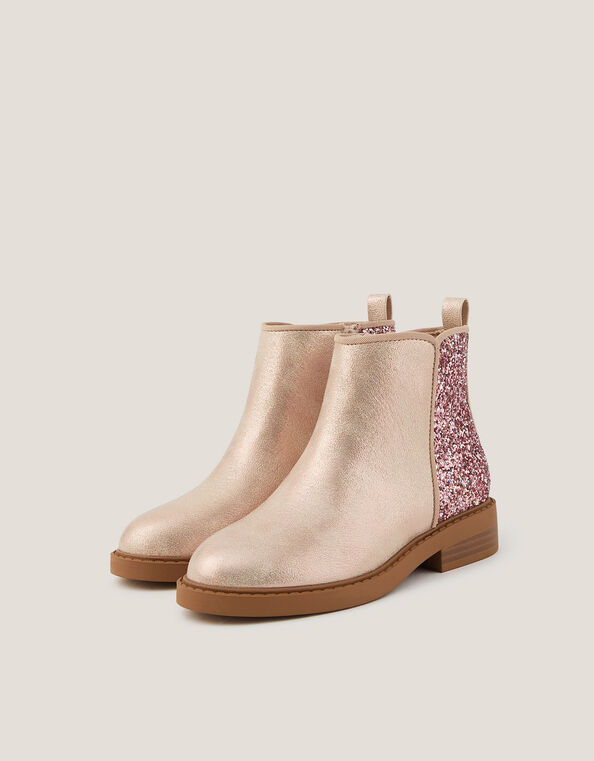 Glitter Ankle Boots, Pink (PINK), large