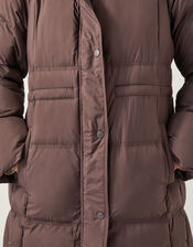 Molly Long Puffer Coat, Brown (CHOCOLATE), large