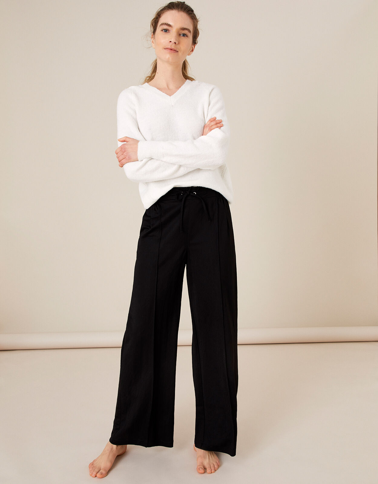 Wide Leg Trousers Black