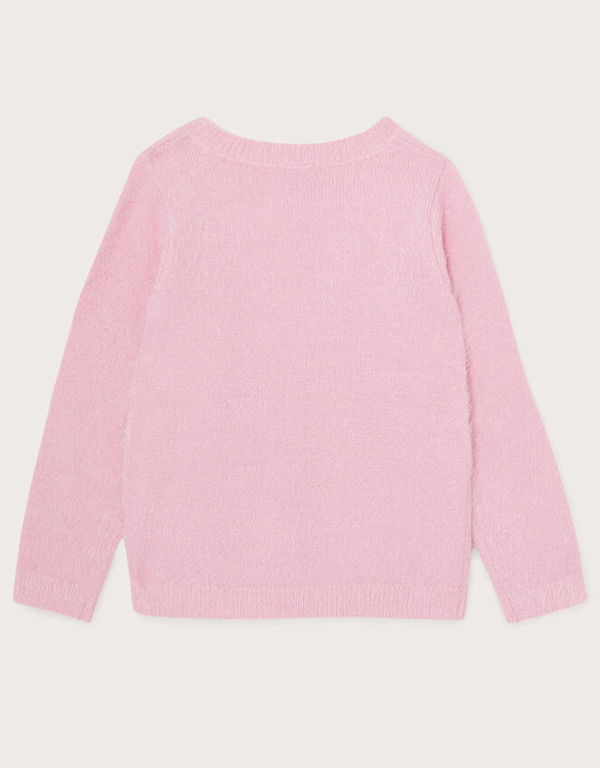 Double Unicorn Fluffy Jumper, Pink (PINK), large