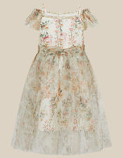 Noa Floral Print Tulle Party Dress, Multi (MULTI), large