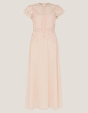 Monica Lace Midi Bridesmaid Dress, Pink (SOFT PINK), large