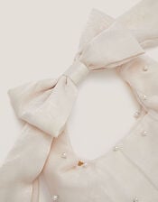 Pearl Bow Tulle Bag, , large