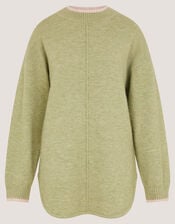 Tori Oversized Tipped Jumper, Green (PALE GREEN), large