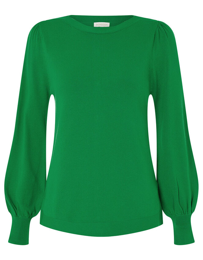 Button-Back Jumper with LENZING™ ECOVERO™, Green (GREEN), large