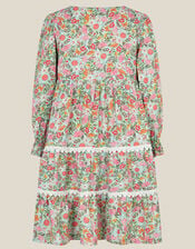 Solstice Print Tiered Dress, Green (GREEN), large
