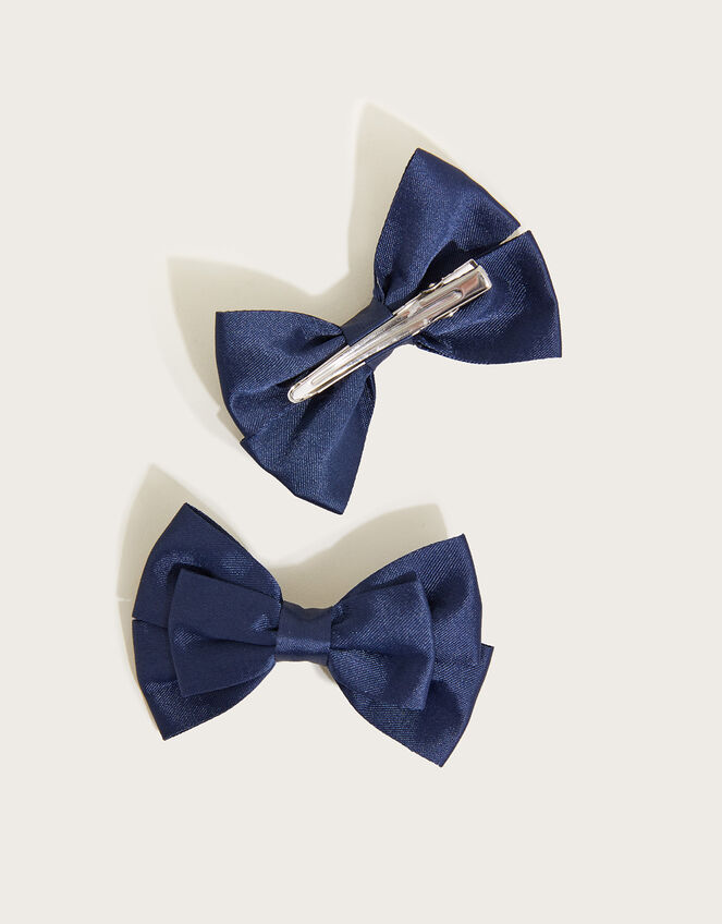 School Loopy Bow Hair Clip Twinset, , large