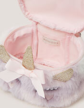 Fluffy Unicorn Make Up Bag, , large