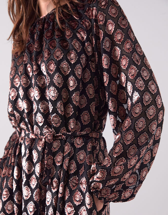 East Pheba Print Maxi Dress, Black (BLACK), large