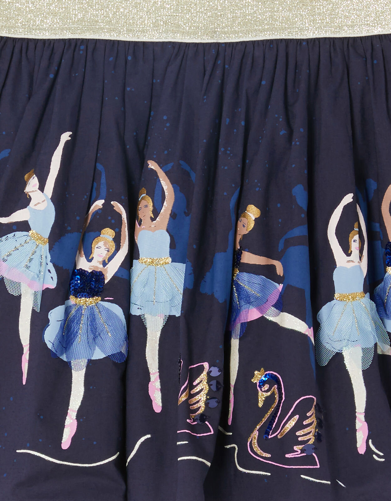 Embroidered Ballerina Skirt Blue
