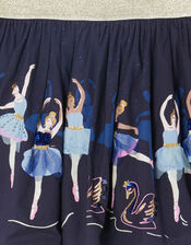 Embroidered Ballerina Skirt, Blue (NAVY), large