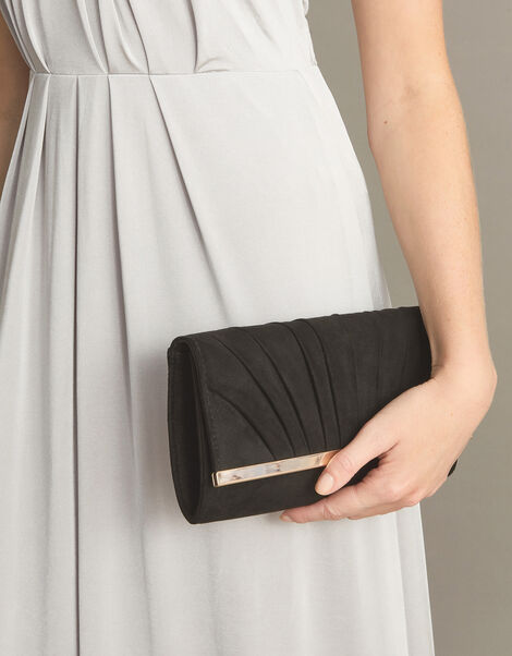 Pleated Occasion Clutch Bag, , large