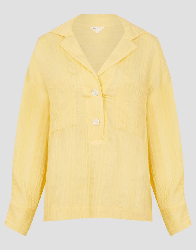 Tilda Textured Shirt, Yellow (YELLOW), large