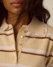 Sutton Stripe Jumper, Yellow (BUTTER YELLOW), large