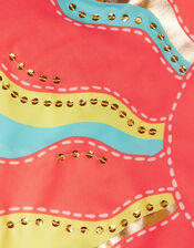 Sunshine Sequin Swimsuit, Orange (CORAL), large