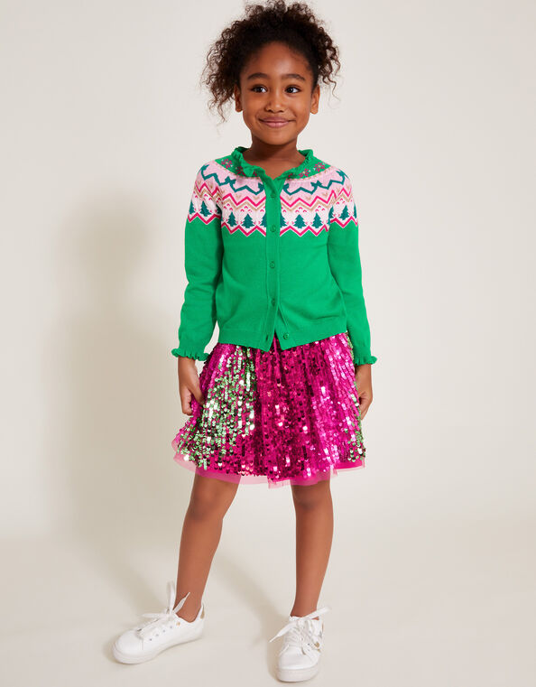 Sequin Tulle Skirt, Pink (PINK), large