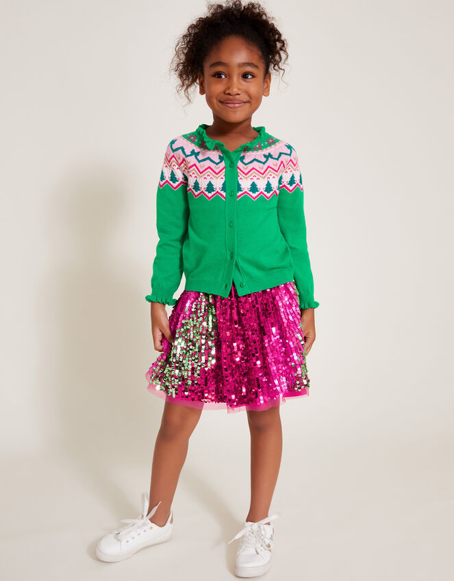 Sequin Tulle Skirt, Pink (PINK), large
