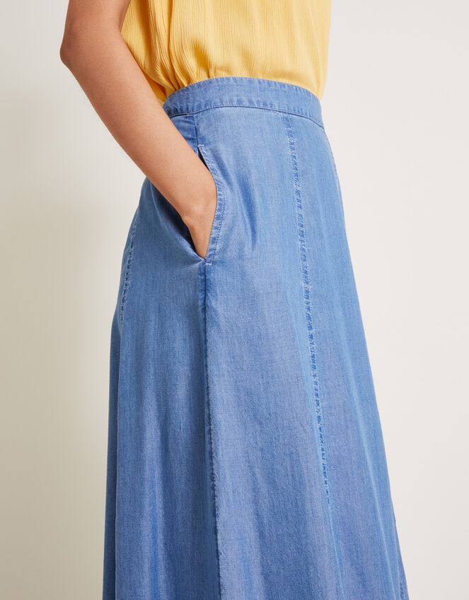 Tierra Midi Skirt, Blue (DENIM BLUE), large