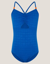 Broderie Cut Out Swimsuit, Blue (BLUE), large