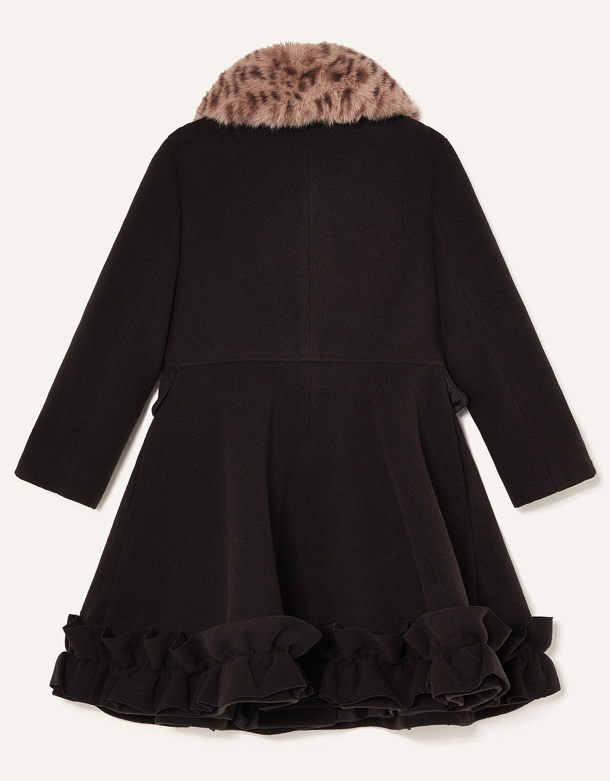 leopard print collar coat